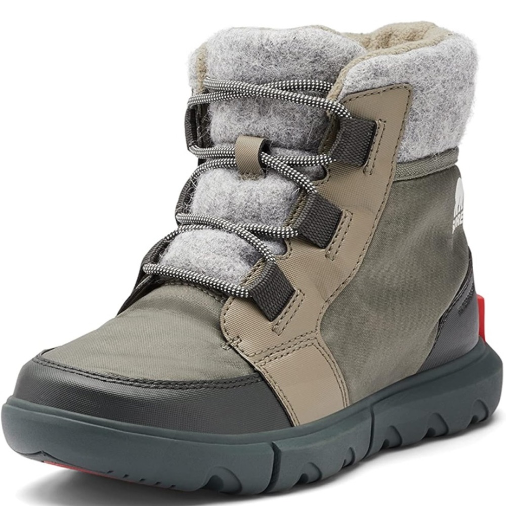 Sorel Explorer II Carnival Felt Waterproof Boots, Sage/Dark Stone, Women's 8 M